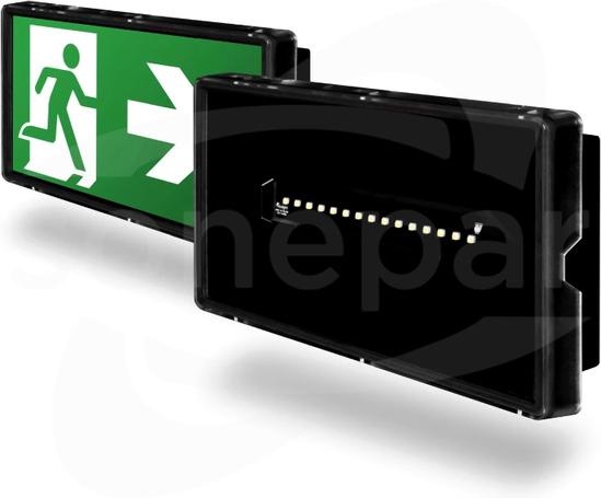 VELLA SO 150 M 3H AT IP65 [BLK] + (VD3, VD4, VD5) Oprawa ewakuacyjna/awaryjna