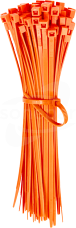 FLUO-140ICPO 140x3,5 pomarańczowy (100szt) Opaska kablowa kolorowa
