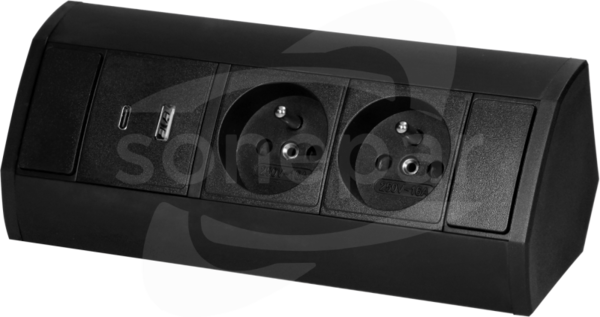 2x2P+Z, 2xUSB (typ A+C 2,4A) Gniazdo meblowe