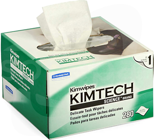 KIMWIPES BOX (280szt) Chusteczki bezpyłowe do światłowodów