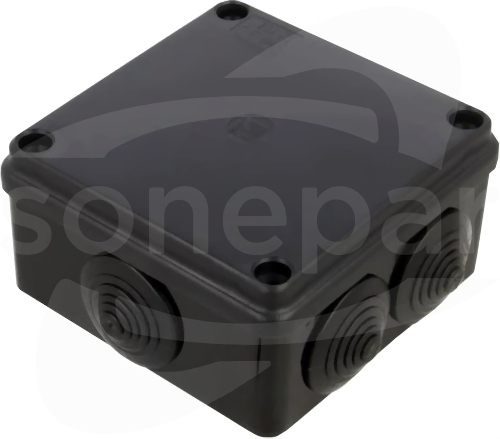 S-BOX 106C 100x100x50 dł. IP65 czarny Puszka natynkowa