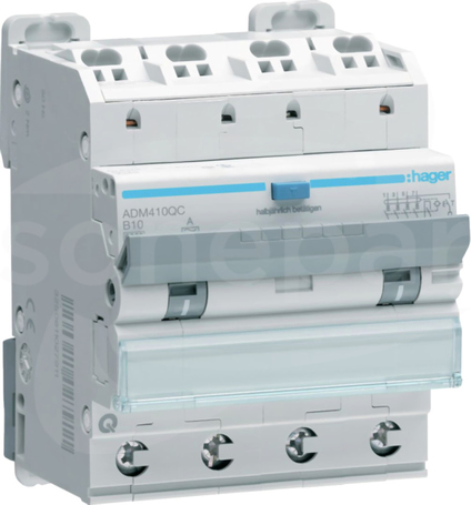 ADM410QC 4P B10A 30mA typ A QC/QB Wyłącznik różnicowoprądowy