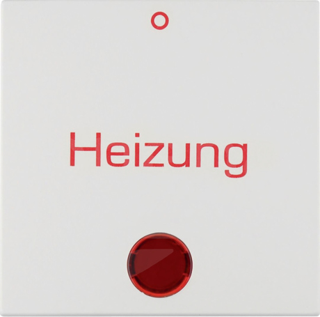 Berker B.x biały mat Klawisz z soczewką i nadrukiem "Heizung" i "0"