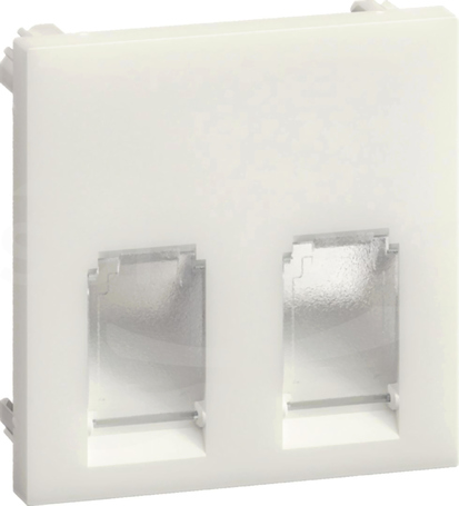 2RJ45 (GMDM) ABS bezhalogenowy biały Płytka