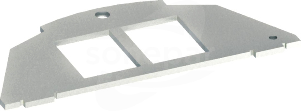 VE-EE 2xRJ TYP 01 Keystone 19,3x14,8 Płytka montażowa