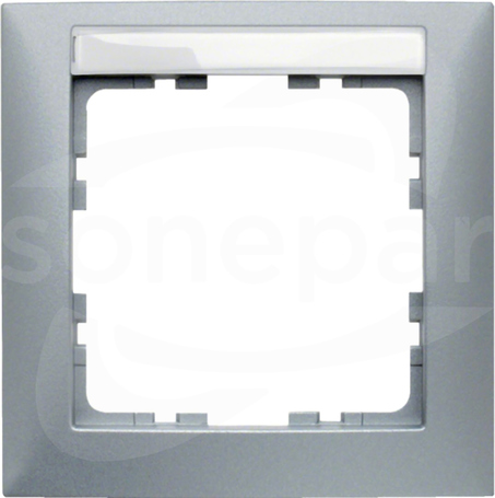 B.Kwadrat aluminium mat Ramka 1-krotna z polem opisowym