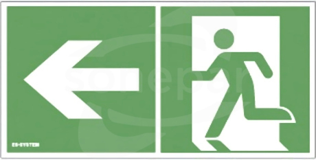 ARIS/ORTUS safety sign 125x250 mm LEFT + DOOR Akcesoria