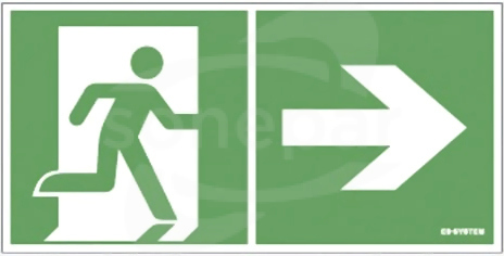 ARIS/ORTUS safety sign 125x250 mm DOOR + RIGHT Akcesoria