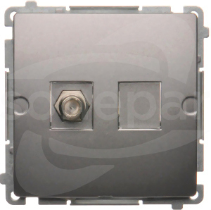 BASIC/M stal inox Gniazdo antenowe typu F pojedyncze