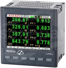 ND30IoT 3x57.7/100V 3x230/400V  RS485 Ethernet Miernik sieci 3-fazowej