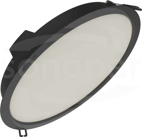 DL IP44 DN 215 24W 830 2640LM BK Downlight LED dostropowy