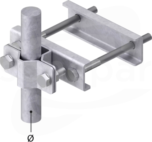 AN-841-80/OG/ fi40 80x80mm Uchwyt mocowany do profila kwadratowego