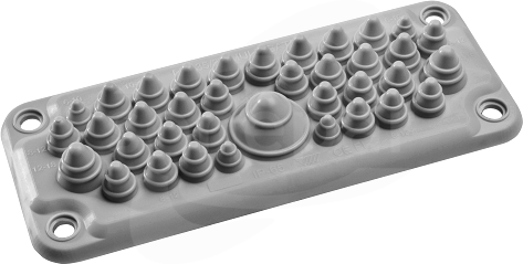 MC35/37 IP67 RAL7035 szary Przepust wielootworowy z kompletem pinów