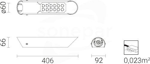 ISKRA LED 36 PROG., 4 000 K, optyka T4 Oprawa LED anodowana inox/czarny