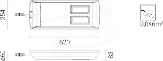 CUDDLE II LED 72 3500K optyka DW Oprawa LED uliczna anod.inox/czarny