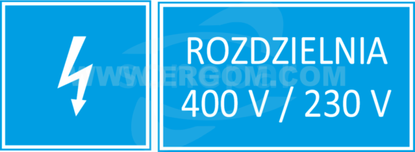 TZI 74x210S R400/230V Tabliczka folia samoprzylepna