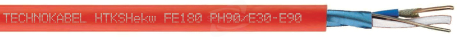 HTKSHekw FE180 PH90 1x2x1,4 czerwony Kabel telekomunikacyjny bezhalogenowy ognioodporny
