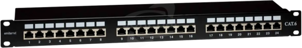 19" 24xRJ45 STP kat.6 (1U) z półką Panel krosowy