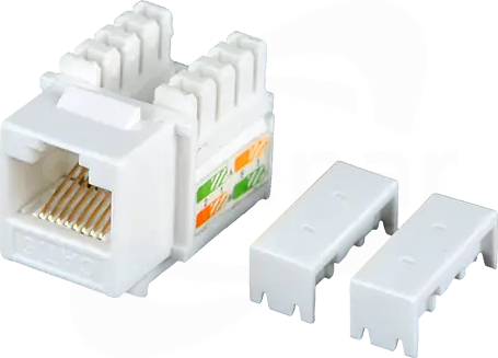 EM/FA-682MK-SL-8-C6 keystone slim biały Gniazdo UTP RJ45 kat.6