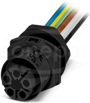 IPD W 5P2,5 F 0,5 M25 BK Panel feed-through