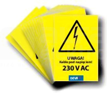124012 (20szt) Naklejka ostrzegawcza