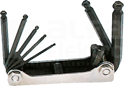 2,5-10mm Zestaw kluczy imbusowych z grotem kul.