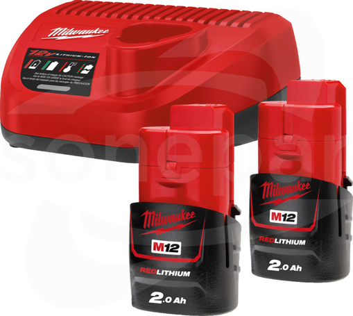 M12NRG-202-NRG KIT Komplet akumulatorów i ładowarka