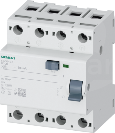  typ A 125 A 300 mA AC 400 V Wyłącznik różnicowoprądowy 4P