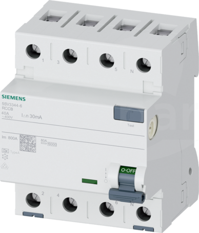  typ A 40 A 30 mA AC 400 V Wyłącznik różnicowoprądowy 4P