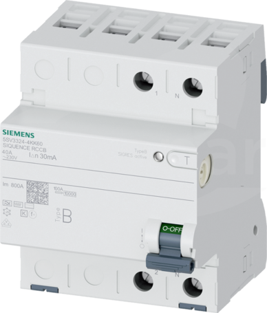  typ B 40 A 30 mA 6 mA DC AC 230 V Wyłącznik różnicowoprądowy 2P