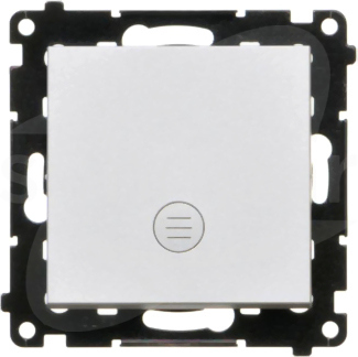 Simon55 10AX aluminium mat Łącznik jednobiegunowy