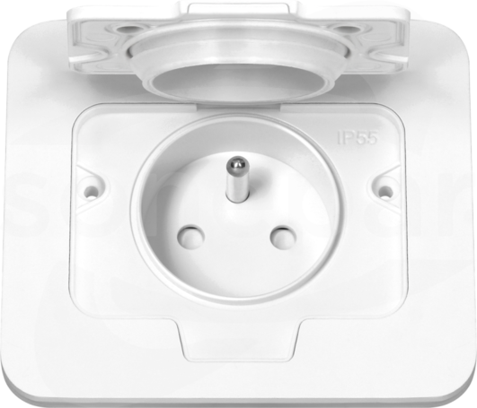 OR-GM-9031/W IP44 Hermetyczne gniazdo elektryczne kwadratowe
