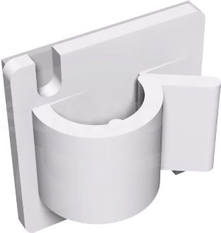 PKB-R251-9 25 x 25 mm biały Uchwyt mocujący samoprzylepny