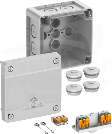 Abox Pro SLK-2,5mm2 NOWY 92x92x60 IP69 szary Skrzynka rozgałęźna