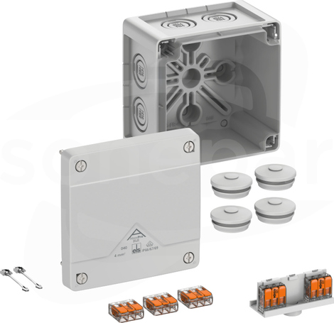 Abox Pro SLK-4mm2 NOWY 102x102x70 IP69 szary Skrzynka rozgałęźna