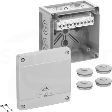 Abox Pro 060-6mm2 NOWY 127x127x75 IP69 szary Skrzynka rozgałęźna