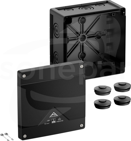 Abox Pro 100-L sw NOWY 152x152x85 IP69 czarny Skrzynka rozgałęźna
