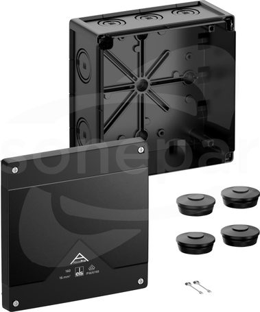 Abox Pro 160-L sw NOWY 182x182x90 IP69 czarny Skrzynka rozgałęźna