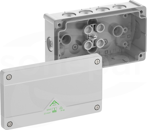 Abox 025/2-L NOWY 152x87x52 IP66 szary Skrzynka rozgałęźna