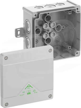 Abox 060 AB-L NOWY 127x127x70 IP66 szary Skrzynka rozgałęźna