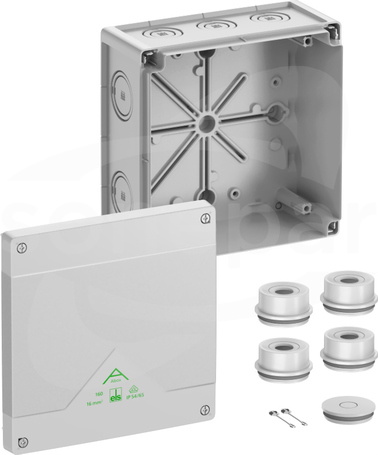 Abox 160-L NOWY 182x182x90 IP55/IP66 szary Skrzynka rozgałęźna
