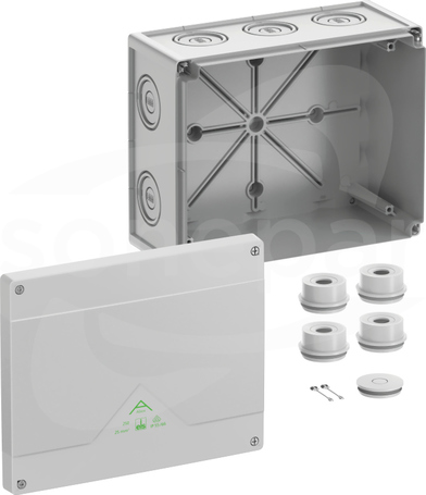 Abox 250-L NOWY 252x202x120 IP55/IP66 szary Skrzynka rozgałęźna