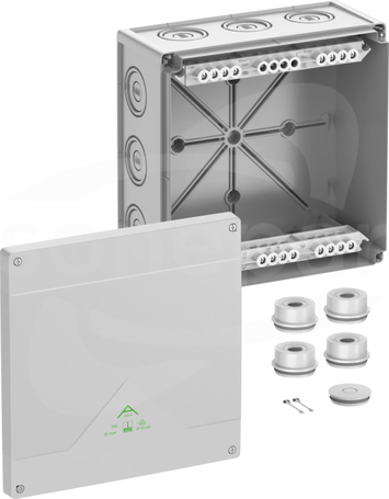 Abox 350-35mm2 NOWY 252x252x120 IP55/IP66 szary Skrzynka rozgałęźna