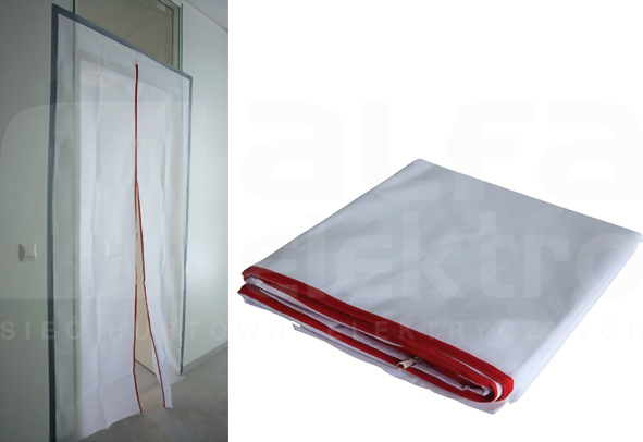 120x220 Kurtyna przeciwpyłowa z zamkiem