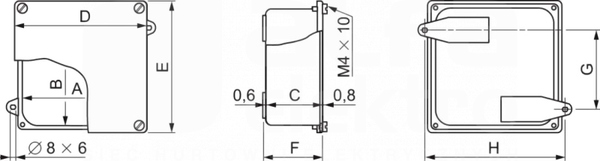 OBUDOWA 130x130x60 OBUDOWA 130x130x60 metalowa