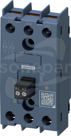 SIRIUS SSR 3P 55 A / 48-600 V / 4-30 V DC Przekaźnik półprzewodnikowy