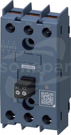 SIRIUS SSR 3P 55 A / 48-600 V / 4-30 V DC Przekaźnik półprzewodnikowy