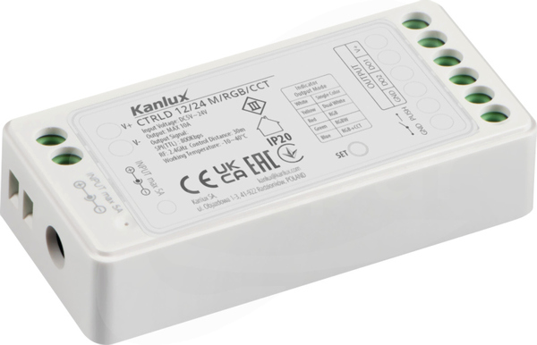 CTRLD 12/24 M/RGB/CCT RF 2,4GHz max 10A max 30m Kontroler do taśm LED