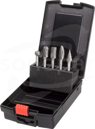 6x12,7mm (5szt) Zestaw frezów do metalu z TCT