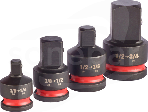 3/8-1/4 3/8-1/2 1/2-3/8 1/2-3/4 (4szt) Zestaw adapterów do nasadek udarowych